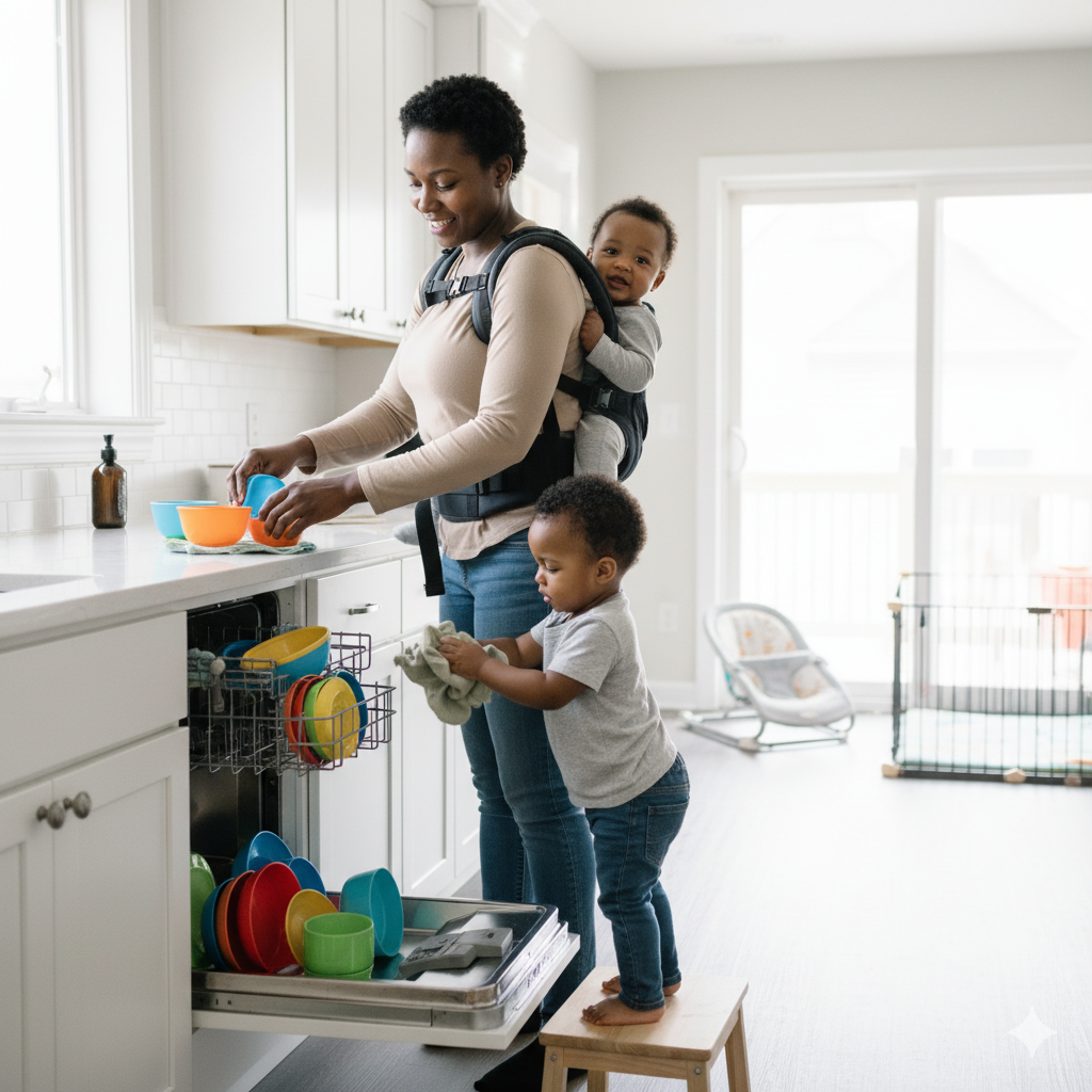 Nanny sharing daily updates and routines with parents